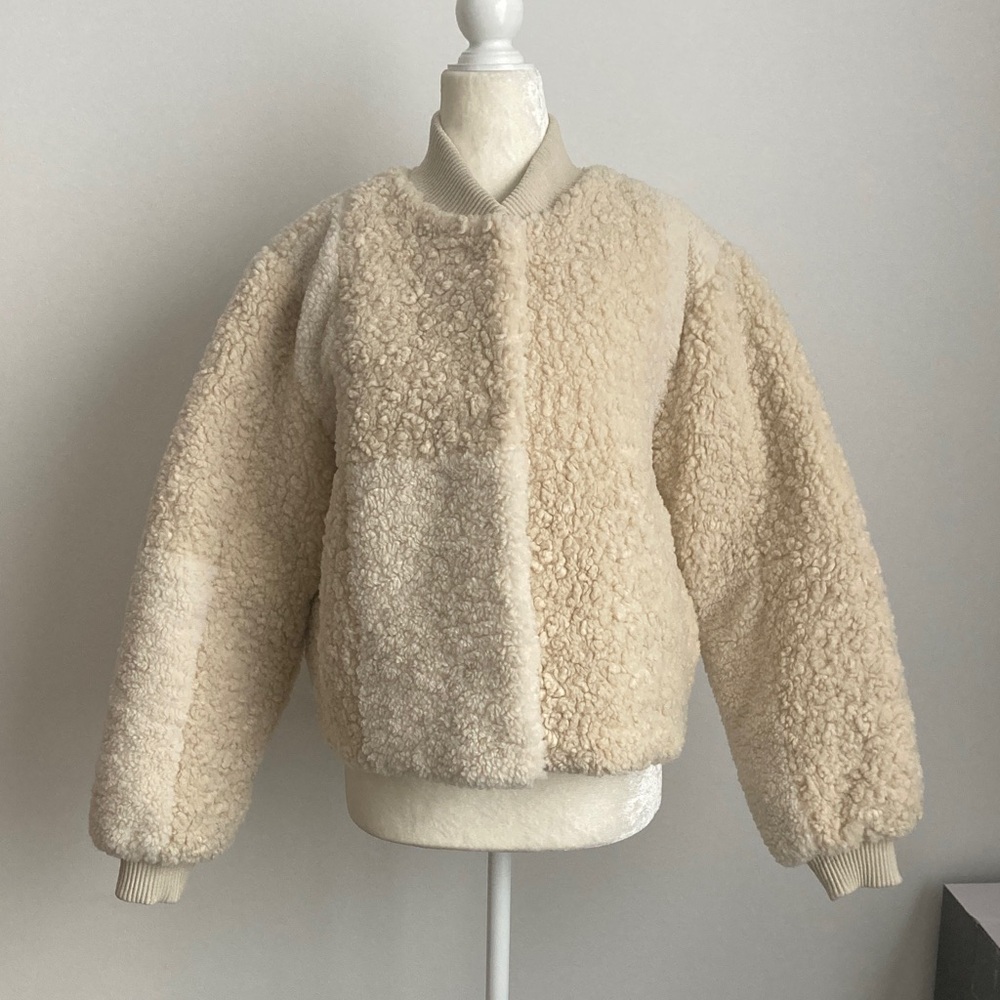 Anthropologie DH New York Sherpa-Fleece Bomber Jacket - Picture 6 of 16